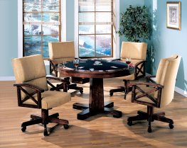 Marietta Tobacco Dining/Game Table & 4 Chairs