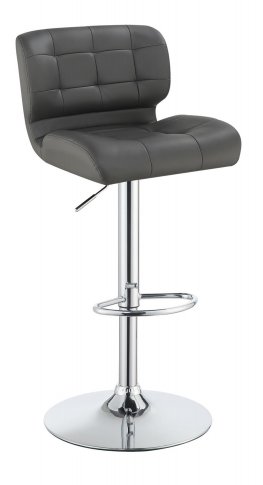 Contemporary White and Chrome Upholstered Bar Stool