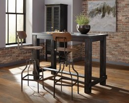 Industrial Light Brown and Bronze Bar Stool