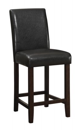 Contemporary Dark Brown Parsons Counter-Height Stool
