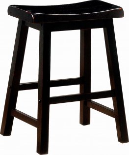 Transitional Black Counter-Height Stool
