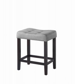 Casual Grey Upholstered Counter-Height Stool