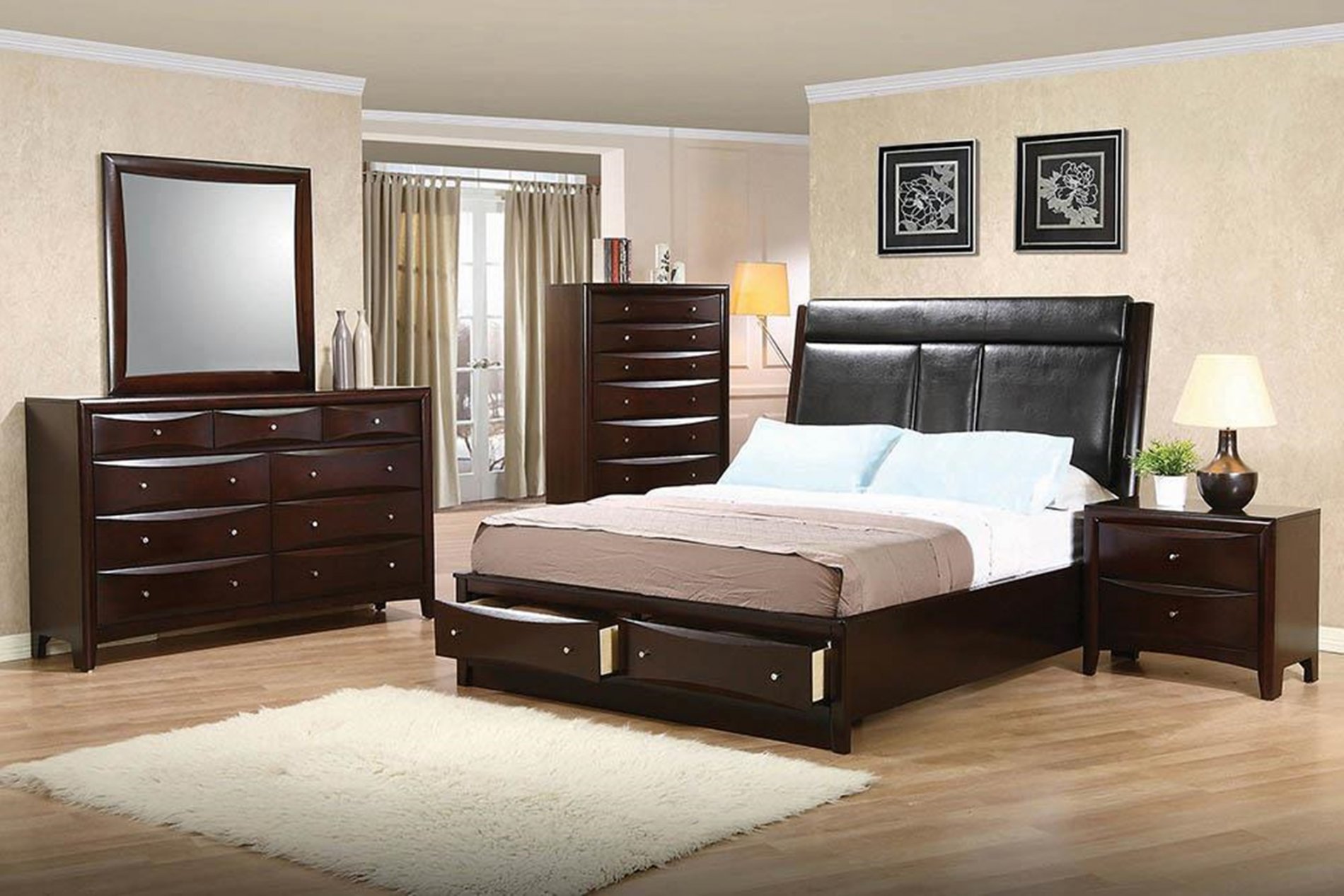 Phoenix E. King Panel Bed