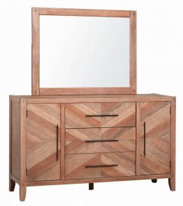 Auburn White-Washed Mirror