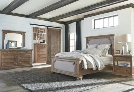 Florence Traditional Rustic Smoke and Grey Cal. King Bed