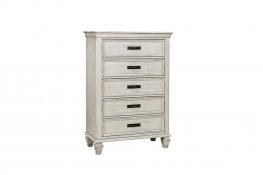 Franco Antique White Five-Drawer Chest