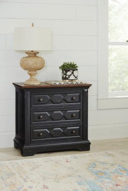 Traditional Rustic Latte Nightstand