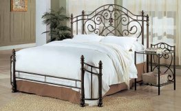 Violet Antique Bronze Metal Full Bed