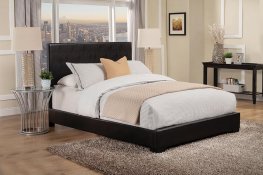 Conner Casual Black Upholstered Twin Bed