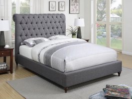 Devon Grey Upholstered Full Bed