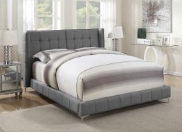 Goleta Grey Upholstered Queen Bed Box One