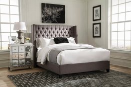 Benicia Grey Upholstered Queen Bed