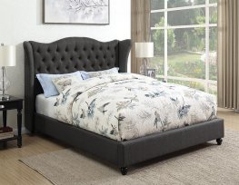 Newburgh Blue Grey Upholstered Cal. King Bed