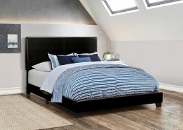 Dorian Black Faux Leather Full Bed