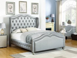 Belmont Grey Upholstered Queen Bed