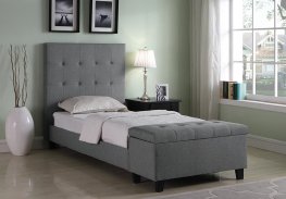 Halpert Light Grey Twin Bed