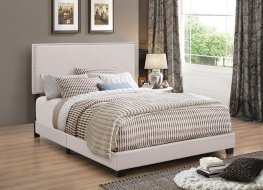 Boyd Upholstered Ivory Queen Bed