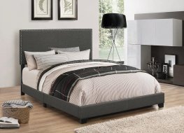Boyd Upholstered Charcoal Cal. King Bed
