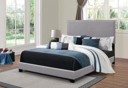 Boyd Upholstered Grey Full Bed