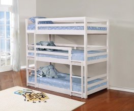 Sandler White Three-Bed Bunk Bed
