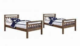 Malcolm Brushed Acacia Twin-over-Twin Bunk Bed