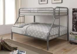 Morgan Silver Twin Full Bunk Bed