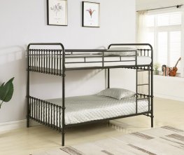 Hanklin Dark Bronze Full-over-Full Bunk Bed