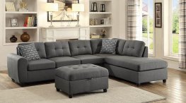 Stonenesse Contemporary Grey Sectional