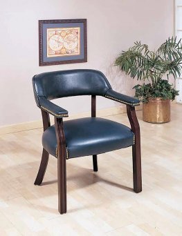 Traditional Blue Home Office Chair
