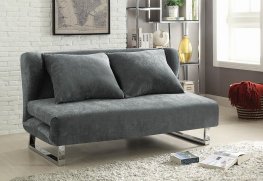 Transitional Grey Sofa Bed