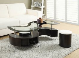 Delange Motion White Coffee Table