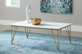 Modern White and Gold Coffee Table