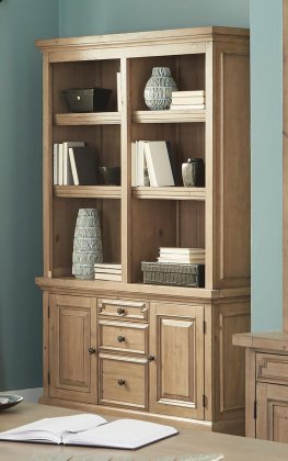 Florence Rustic Double Bookcase