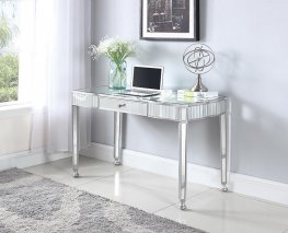 Contemporary Silver Mirrored Writing Desk