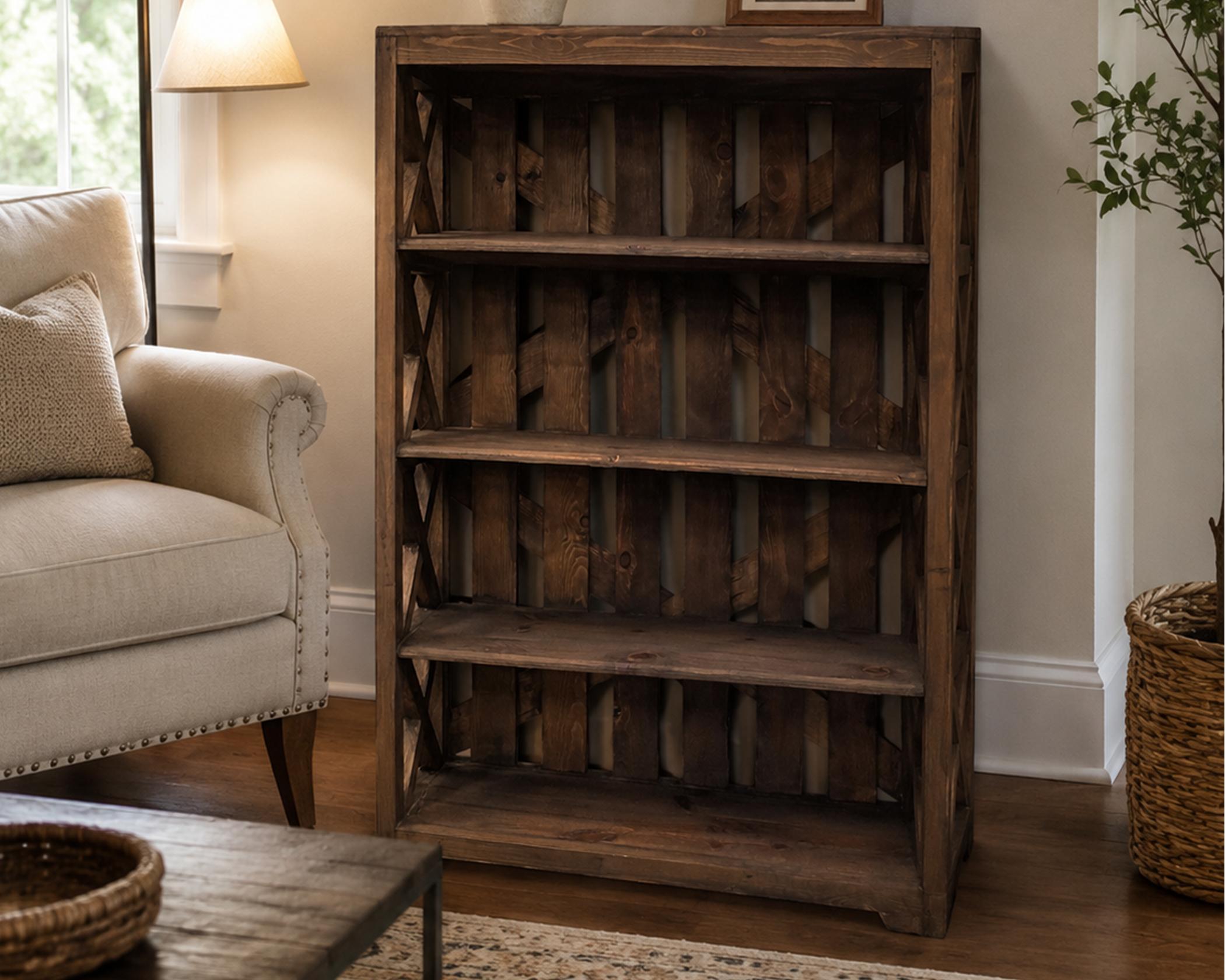 (image for) Las Cruces Bookcase Wax Walnut (2 in Stock)