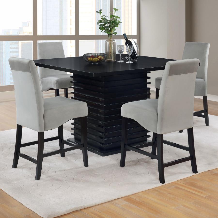 (image for) Stanton 5-piece Square Counter Height Dining Table Set Grey