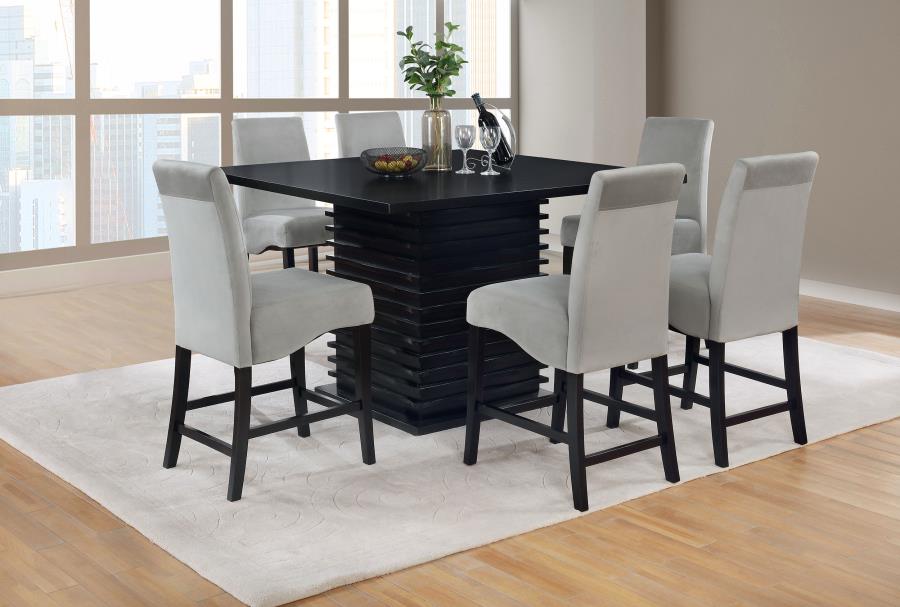 (image for) Stanton 7-piece Square Counter Height Dining Table Set Grey