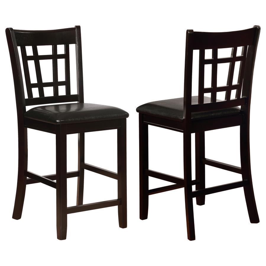 (image for) Lavon Wood Counter Height Dining Chair Black and Espresso (Set of 2)