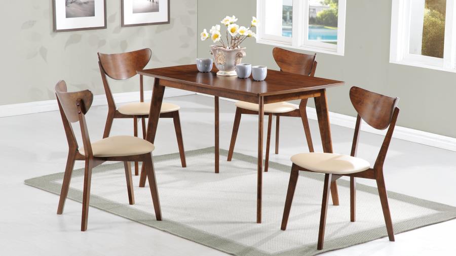 (image for) Kersey 5-piece Rectangular Dining Table Set Chestnut