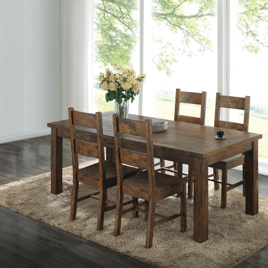 (image for) Coleman 5-piece Rectangular Dining Set Rustic Golden Brown
