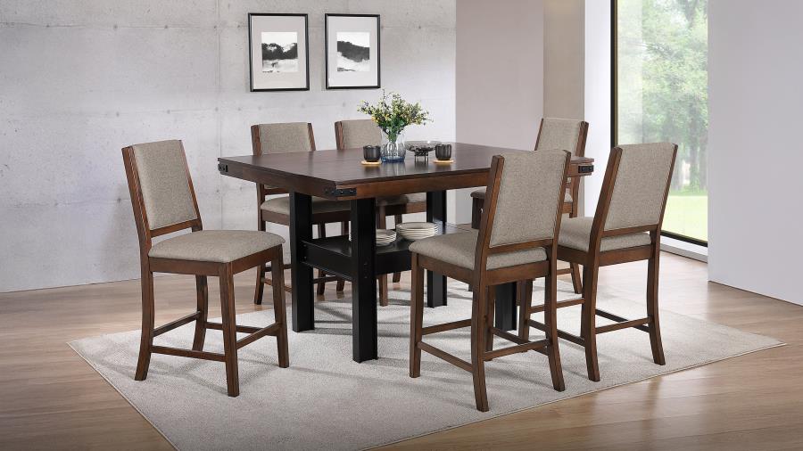 (image for) Patterson 7-piece Counter Height Dining Set Mango Oak