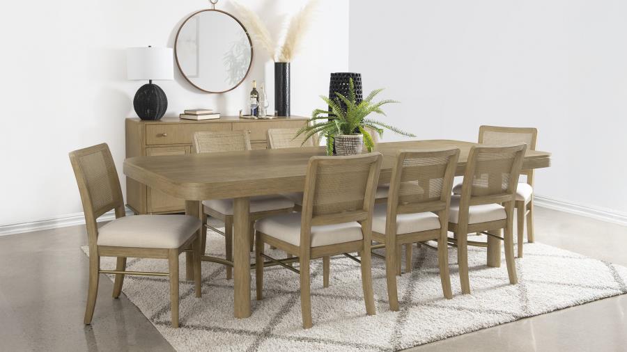 (image for) Arini 9-piece Extension Leaf Dining Table Set Sand Wash