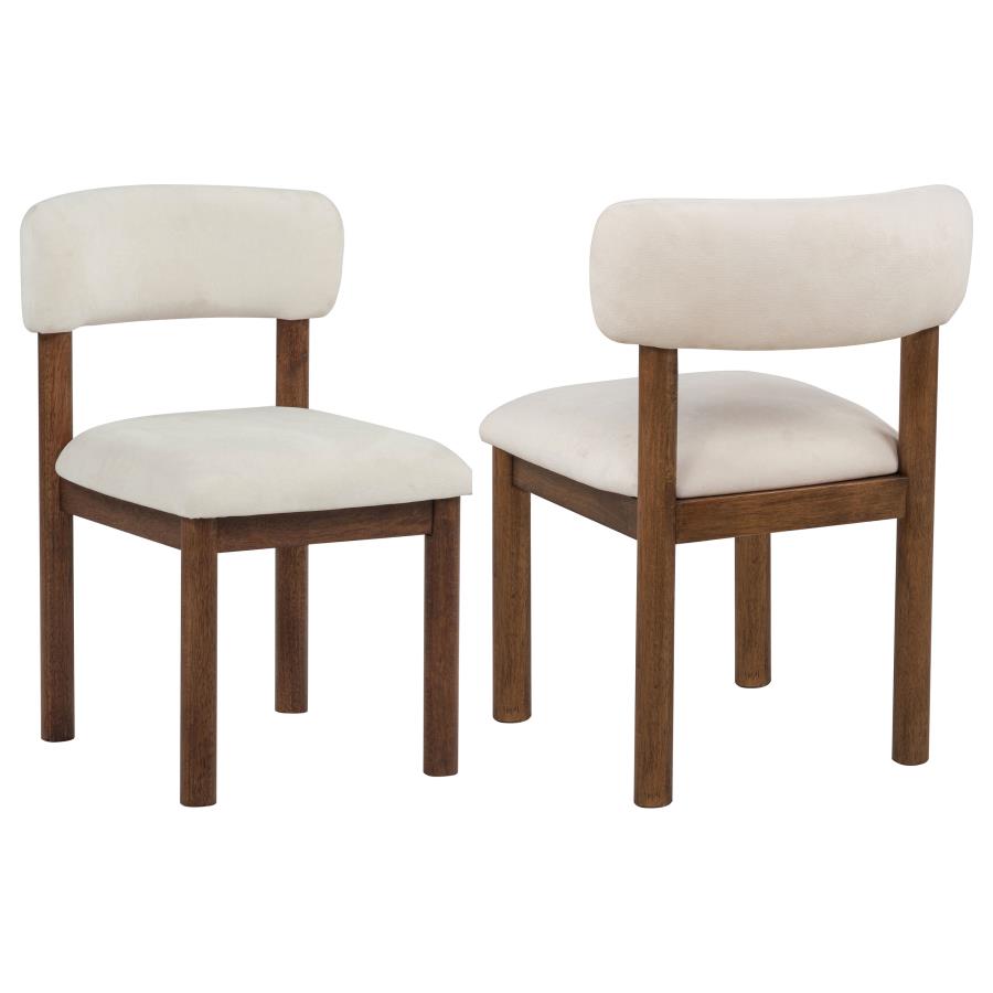 (image for) Faulkner Upholstered Dining Side Chair Cream (Set of 2)