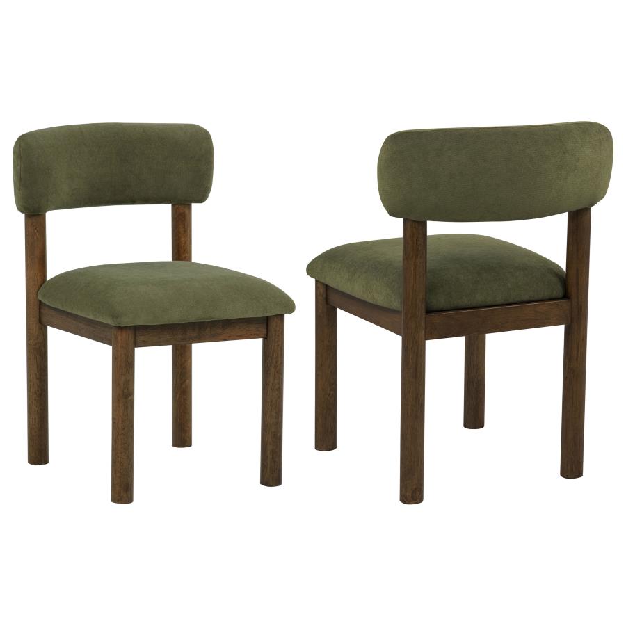 (image for) Faulkner Upholstered Dining Side Chair Moss Green (Set of 2)