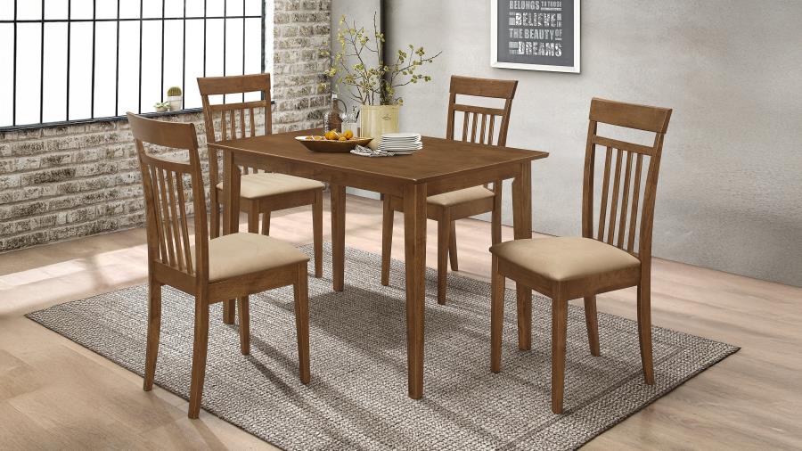 (image for) Robles 5-piece Rectangular Dining Table Set Chestnut