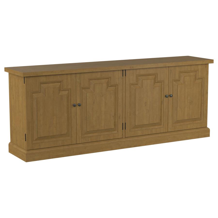 (image for) Florence 4-door Dining Sideboard Buffet Cabinet Rustic Honey