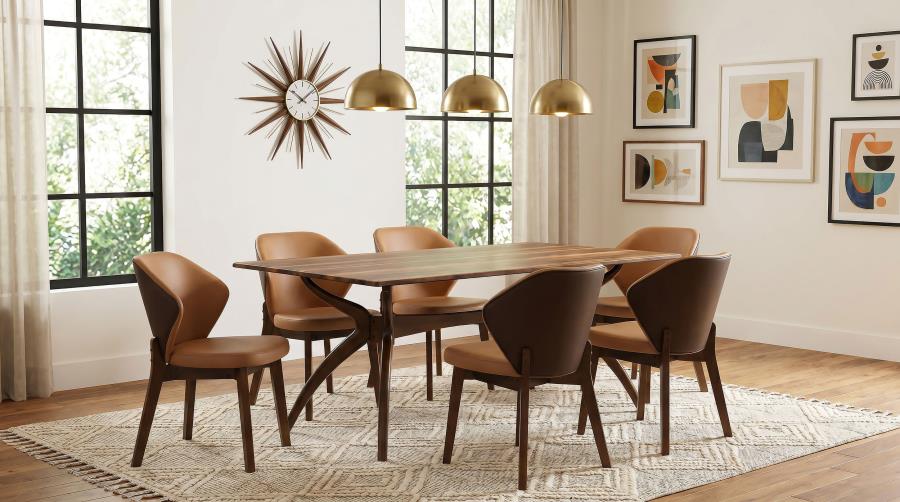 (image for) Randolph 7-piece Smart Top Rectangular Dining Set Sheesham and Brown