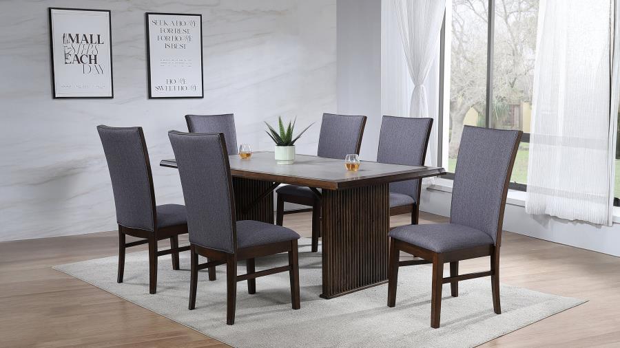 (image for) Sherwood 7-piece Rectangular Dining Table Set Brown