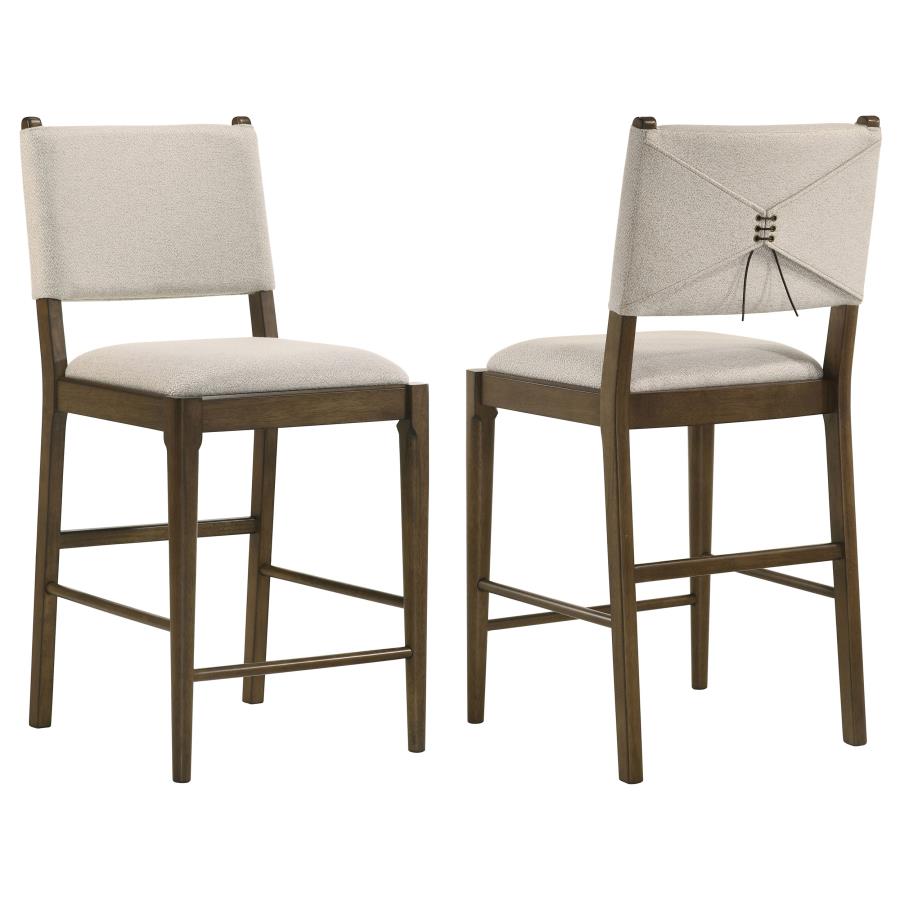 (image for) Ottowa Upholstered Counter Side Chair Brown (Set of 2)