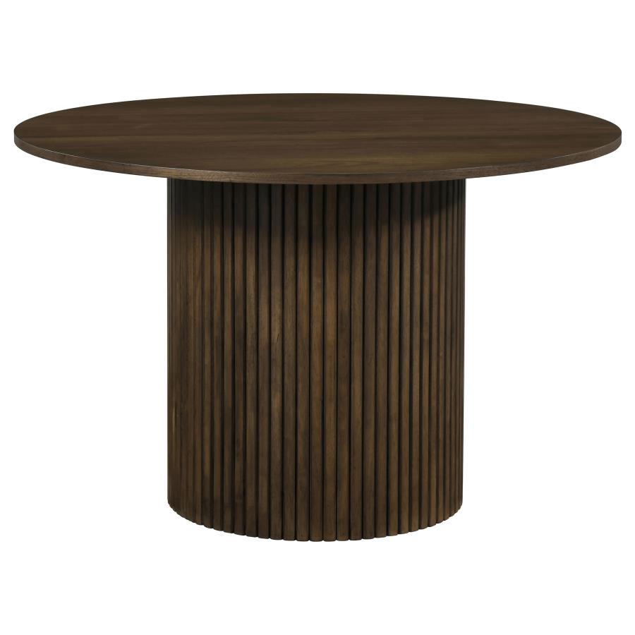 (image for) Hamlyn 47-inch Round Wood Dining Room Table Walnut